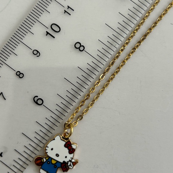 Vintage New Hello Kitty Necklace Sanrio 1976 Cloisonne 18 In Made In Taiwan - Picture 8 of 10